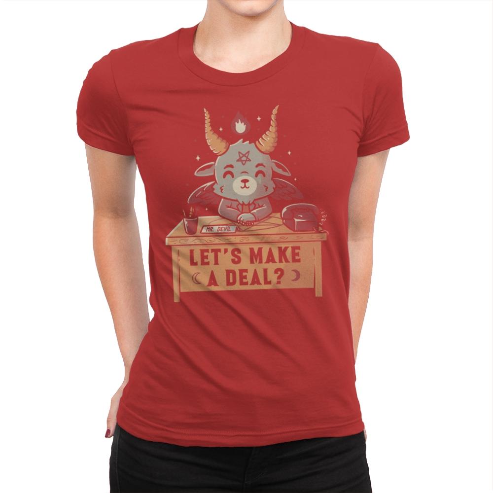 Let’s Make a Deal - Womens Premium T-Shirts RIPT Apparel Small / Red