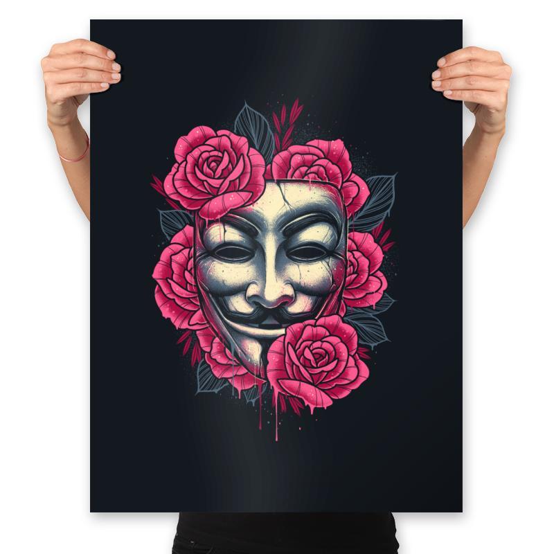 Let the Revolution Bloom - Prints Posters RIPT Apparel 18x24 / Black