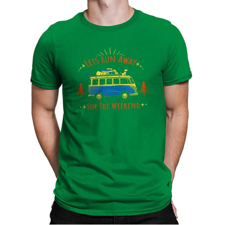 Lets Run Away For The Weekend - Mens Premium T-Shirts RIPT Apparel Small / Kelly Green