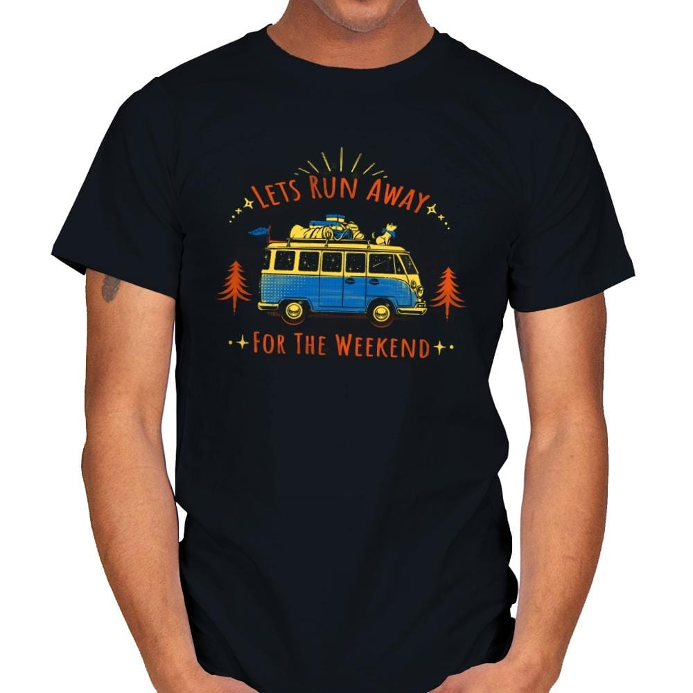 Lets Run Away For The Weekend - Mens T-Shirts RIPT Apparel Small / Black