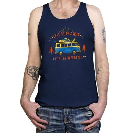 Lets Run Away For The Weekend - Tanktop Tanktop RIPT Apparel X-Small / Navy