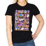 Library in Wonderland - Womens T-Shirts RIPT Apparel Small / Black
