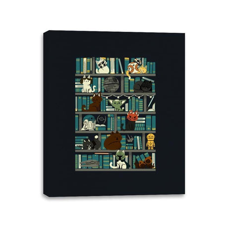 Library Kitten Wars - Canvas Wraps Canvas Wraps RIPT Apparel 11x14 / Black