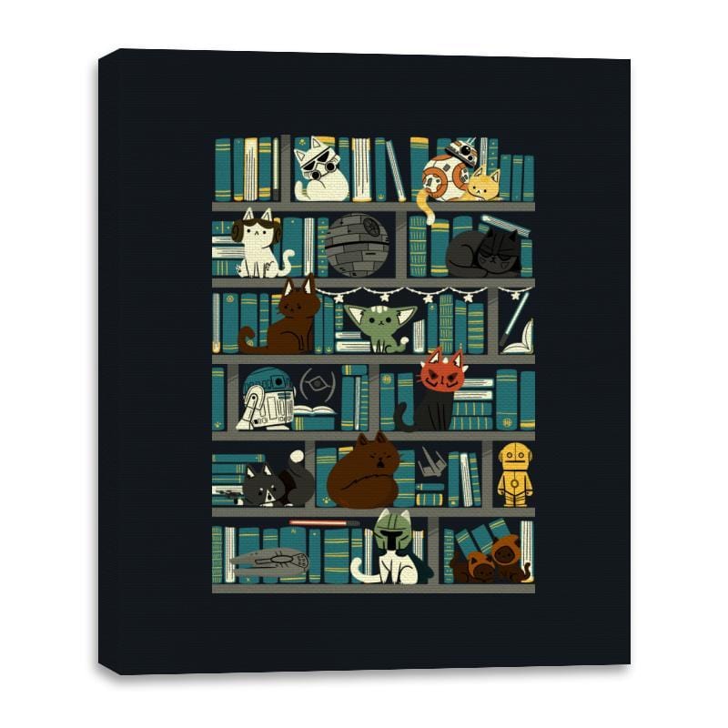 Library Kitten Wars - Canvas Wraps Canvas Wraps RIPT Apparel 16x20 / Black