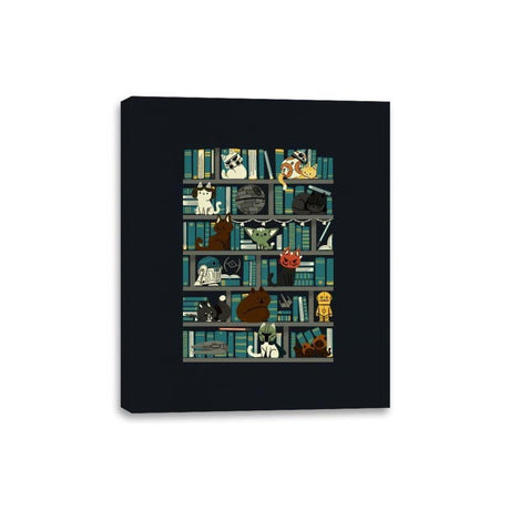 Library Kitten Wars - Canvas Wraps Canvas Wraps RIPT Apparel 8x10 / Black
