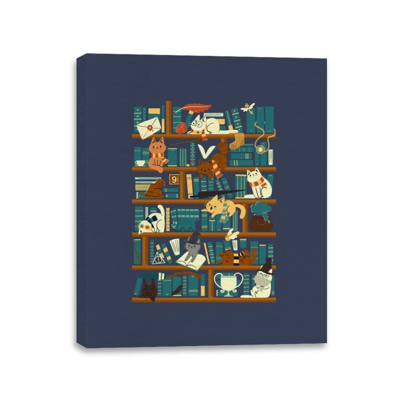 Library Magic School - Canvas Wraps Canvas Wraps RIPT Apparel 11x14 / Navy