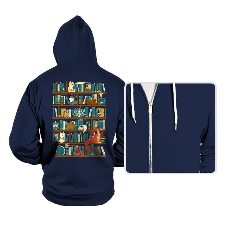 Library of the Ring - Hoodies Hoodies RIPT Apparel Small / Navy