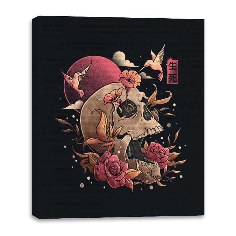 Life and Death - Canvas Wraps Canvas Wraps RIPT Apparel 16x20 / Black