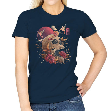 Life and Death - Womens T-Shirts RIPT Apparel Small / Navy