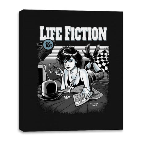 Life Fiction - Canvas Wraps Canvas Wraps RIPT Apparel 16x20 / Black