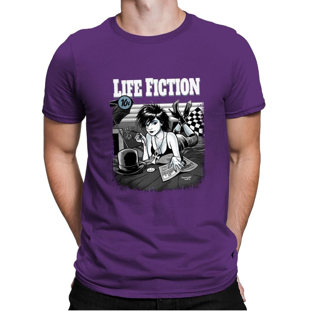 Life Fiction - Mens Premium T-Shirts RIPT Apparel Small / Purple Rush