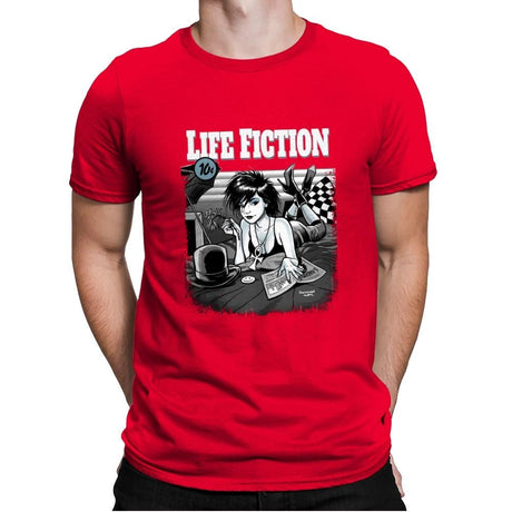 Life Fiction - Mens Premium T-Shirts RIPT Apparel Small / Red