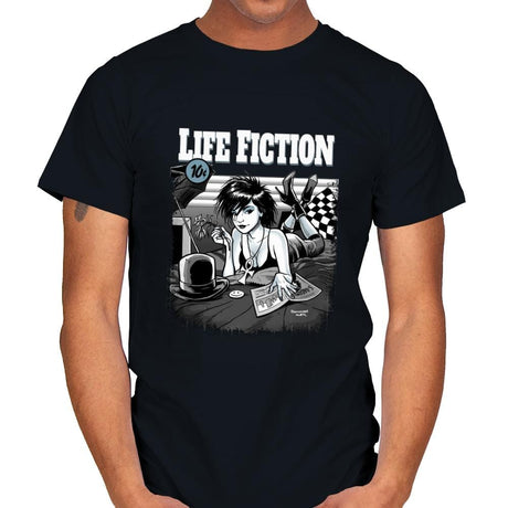 Life Fiction - Mens T-Shirts RIPT Apparel Small / Black