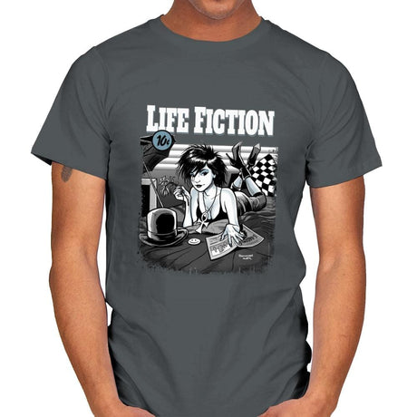 Life Fiction - Mens T-Shirts RIPT Apparel Small / Charcoal