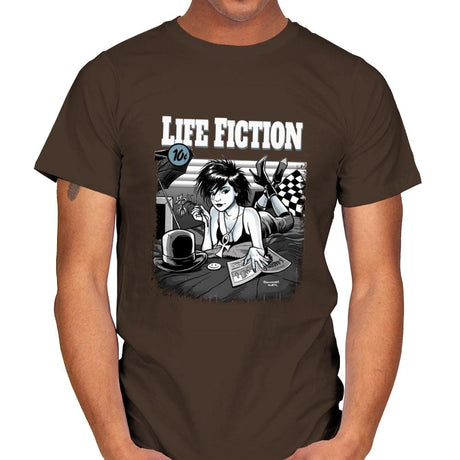 Life Fiction - Mens T-Shirts RIPT Apparel Small / Dark Chocolate