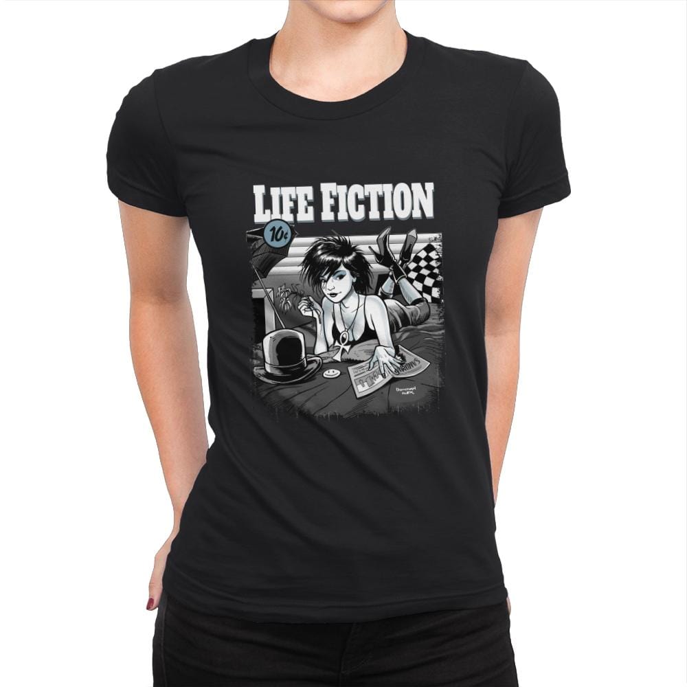 Life Fiction - Womens Premium T-Shirts RIPT Apparel Small / Black