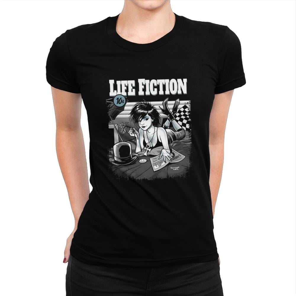Life Fiction - Womens Premium T-Shirts RIPT Apparel Small / Indigo