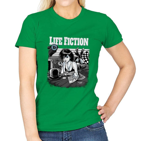 Life Fiction - Womens T-Shirts RIPT Apparel Small / Irish Green
