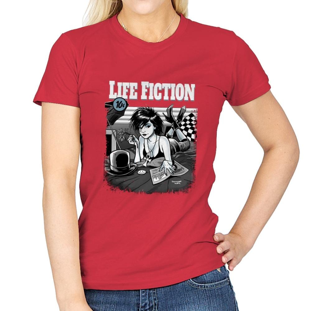 Life Fiction - Womens T-Shirts RIPT Apparel Small / Red
