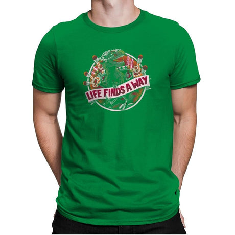 Life Finds A Way Exclusive - Mens Premium T-Shirts RIPT Apparel Small / Kelly Green