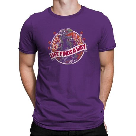 Life Finds A Way Exclusive - Mens Premium T-Shirts RIPT Apparel Small / Purple Rush