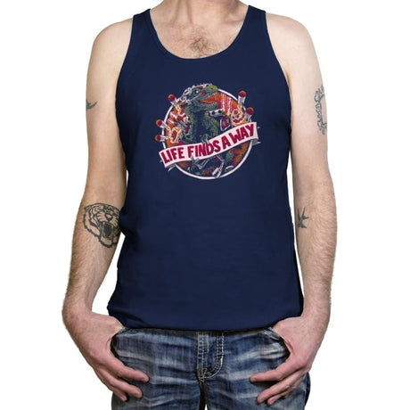 Life Finds A Way Exclusive - Tanktop Tanktop RIPT Apparel X-Small / Navy