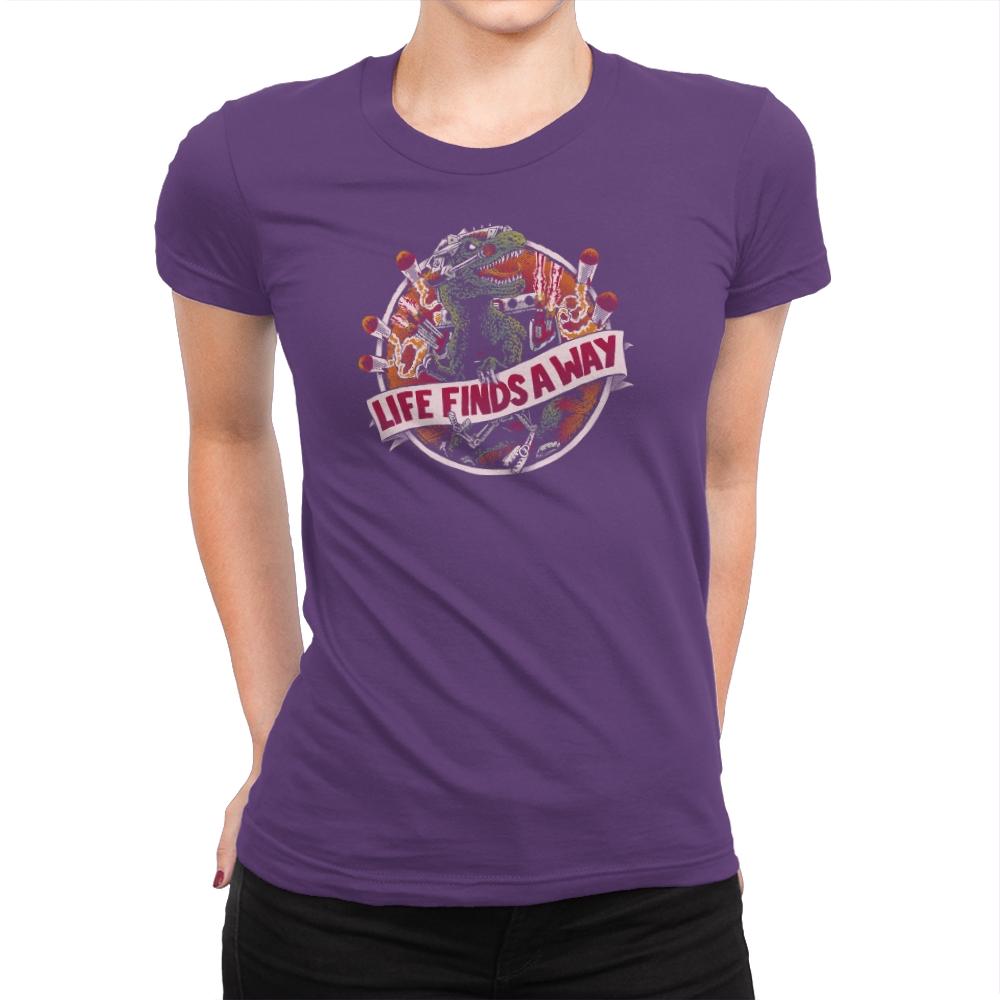 Life Finds A Way Exclusive - Womens Premium T-Shirts RIPT Apparel Small / Purple Rush