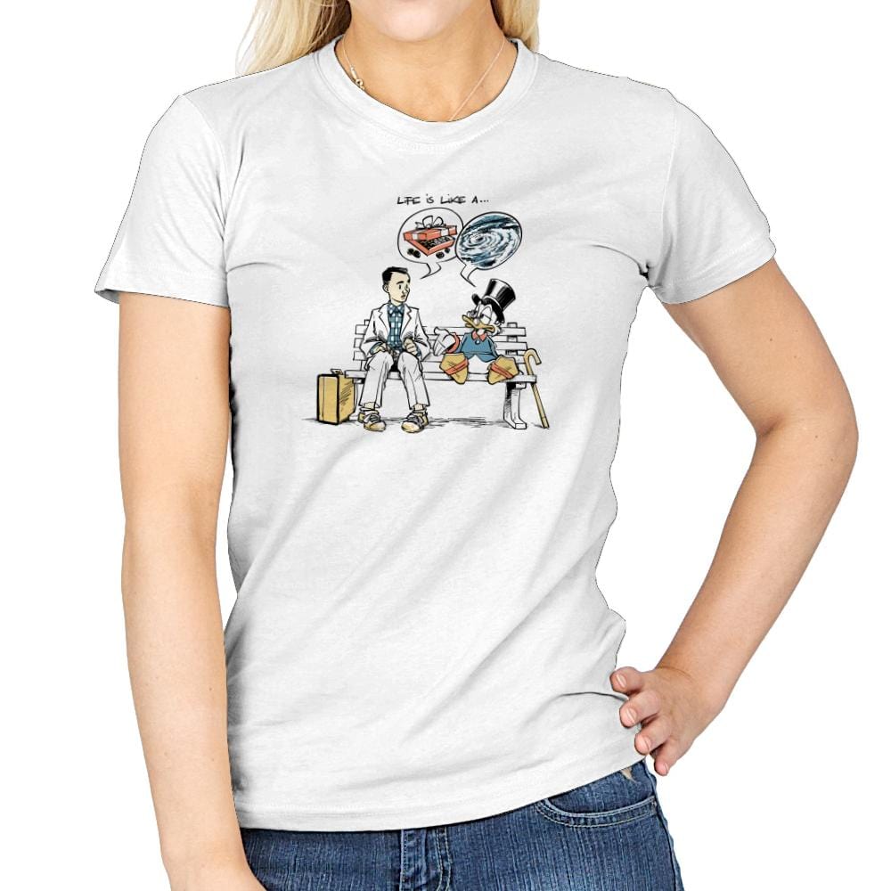 Life is Like... Exclusive - Womens T-Shirts RIPT Apparel Small / White