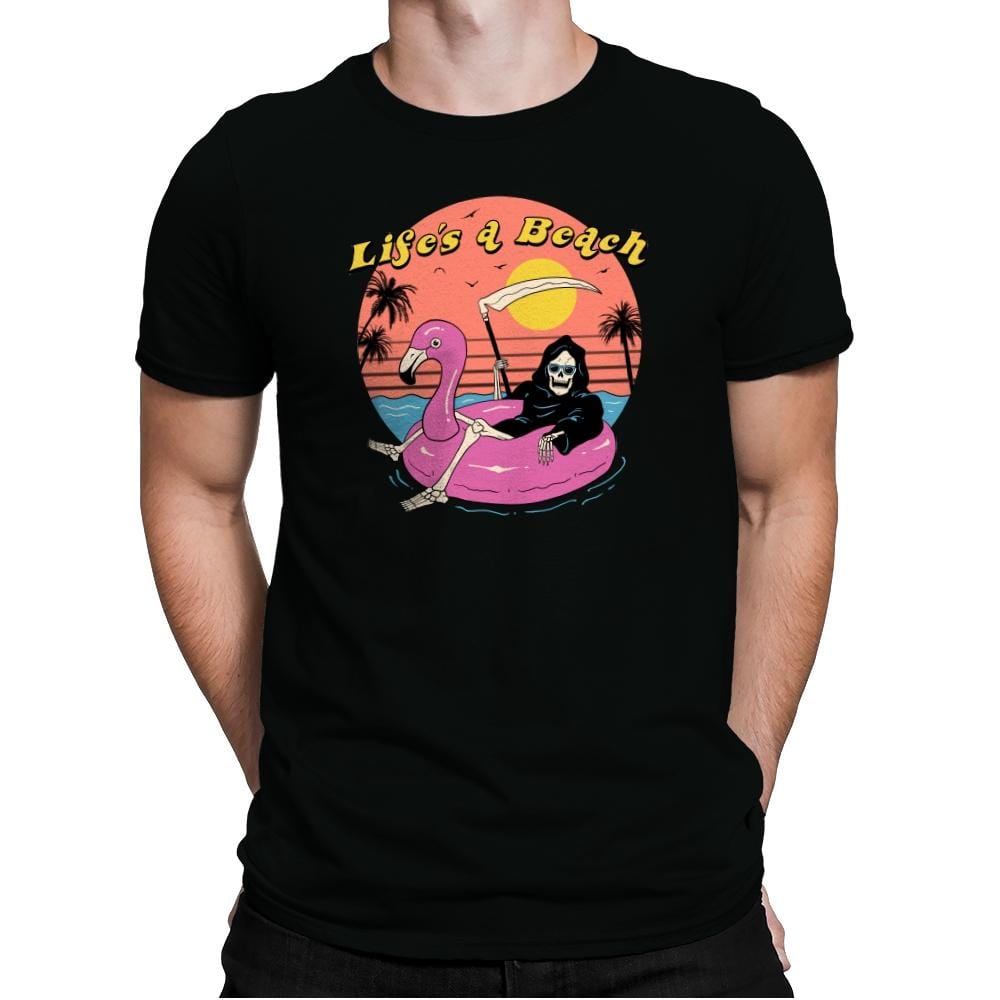 Life's A Beach - Mens Premium T-Shirts RIPT Apparel Small / Black