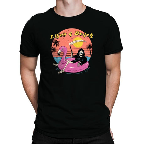 Life's A Beach - Mens Premium T-Shirts RIPT Apparel Small / Black
