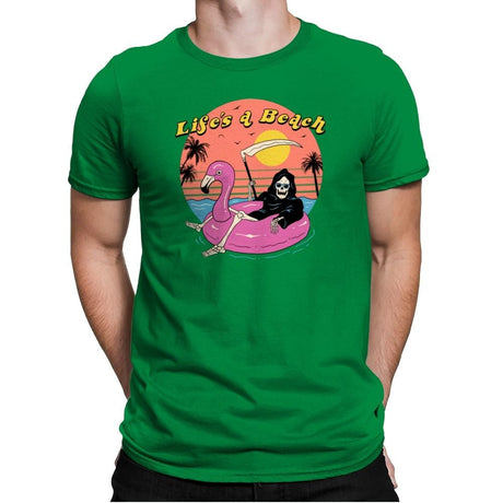 Life's A Beach - Mens Premium T-Shirts RIPT Apparel Small / Kelly