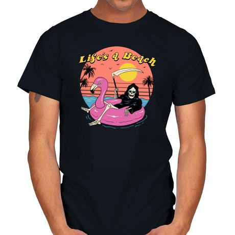 Life's A Beach - Mens T-Shirts RIPT Apparel Small / Black