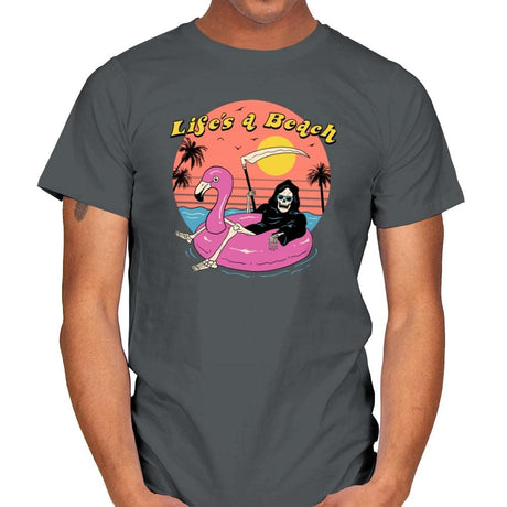 Life's A Beach - Mens T-Shirts RIPT Apparel Small / Charcoal