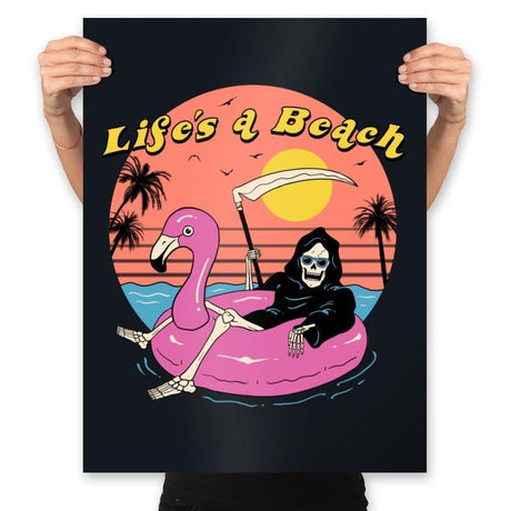 Life's A Beach - Prints Posters RIPT Apparel 18x24 / Black