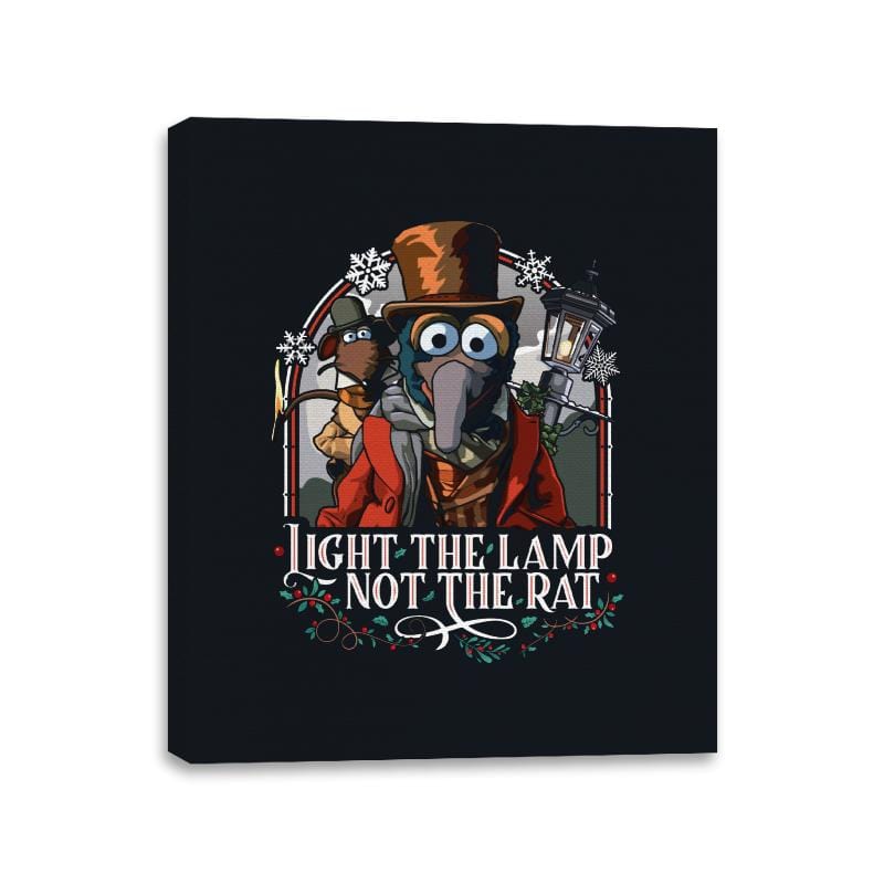 Light the Lamp not the Rat - Best Seller - Canvas Wraps Canvas Wraps RIPT Apparel 11x14 / Black