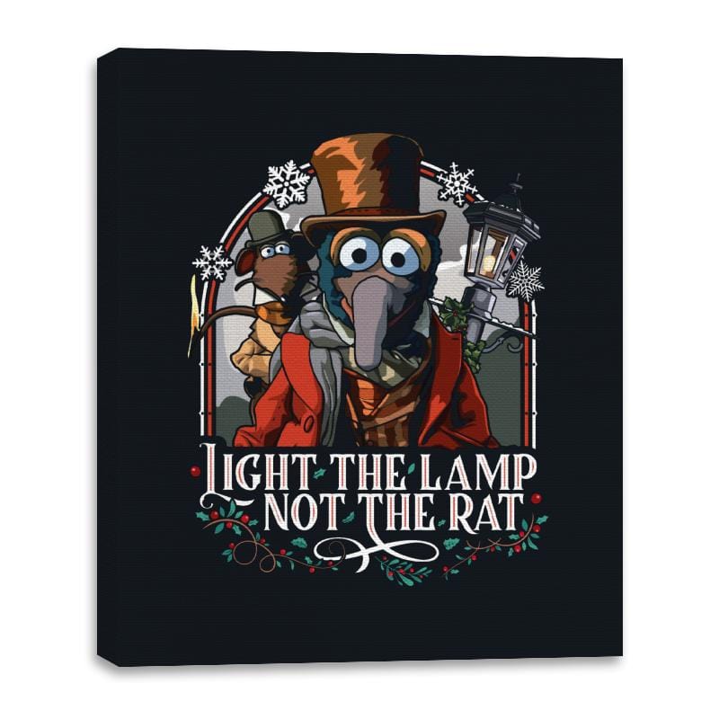 Light the Lamp not the Rat - Best Seller - Canvas Wraps Canvas Wraps RIPT Apparel 16x20 / Black
