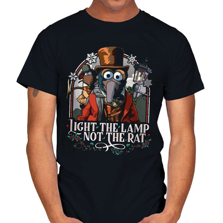 Light the Lamp not the Rat - Best Seller - Mens T-Shirts RIPT Apparel Small / Black