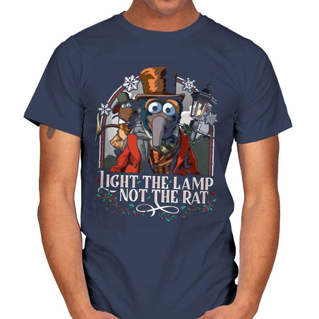 Light the Lamp not the Rat - Best Seller - Mens T-Shirts RIPT Apparel Small / Navy