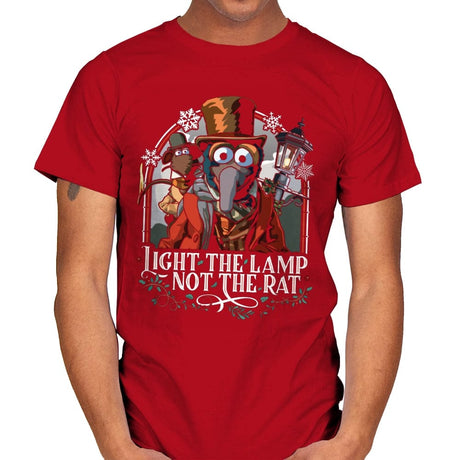 Light the Lamp not the Rat - Best Seller - Mens T-Shirts RIPT Apparel Small / Red