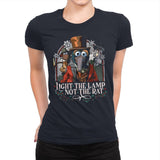 Light the Lamp not the Rat - Best Seller - Womens Premium T-Shirts RIPT Apparel Small / Midnight Navy