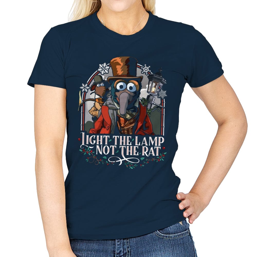 Light the Lamp not the Rat - Best Seller - Womens T-Shirts RIPT Apparel Small / Navy
