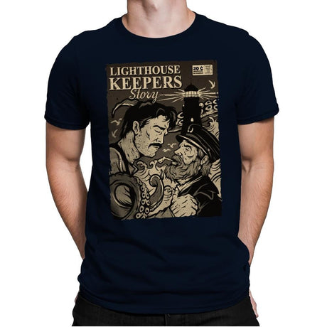 Lighthouse Keepers Story - Mens Premium T-Shirts RIPT Apparel Small / Midnight Navy