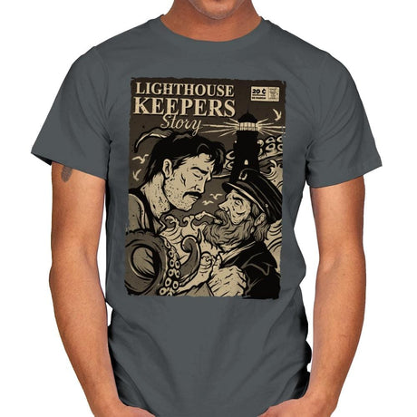 Lighthouse Keepers Story - Mens T-Shirts RIPT Apparel Small / Charcoal