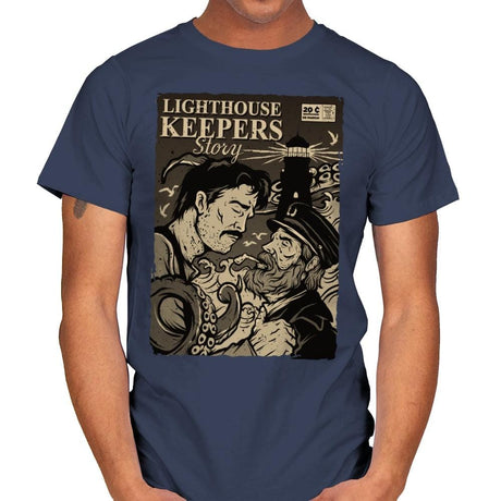 Lighthouse Keepers Story - Mens T-Shirts RIPT Apparel Small / Navy