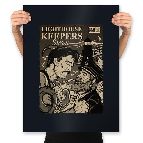 Lighthouse Keepers Story - Prints Posters RIPT Apparel 18x24 / Black