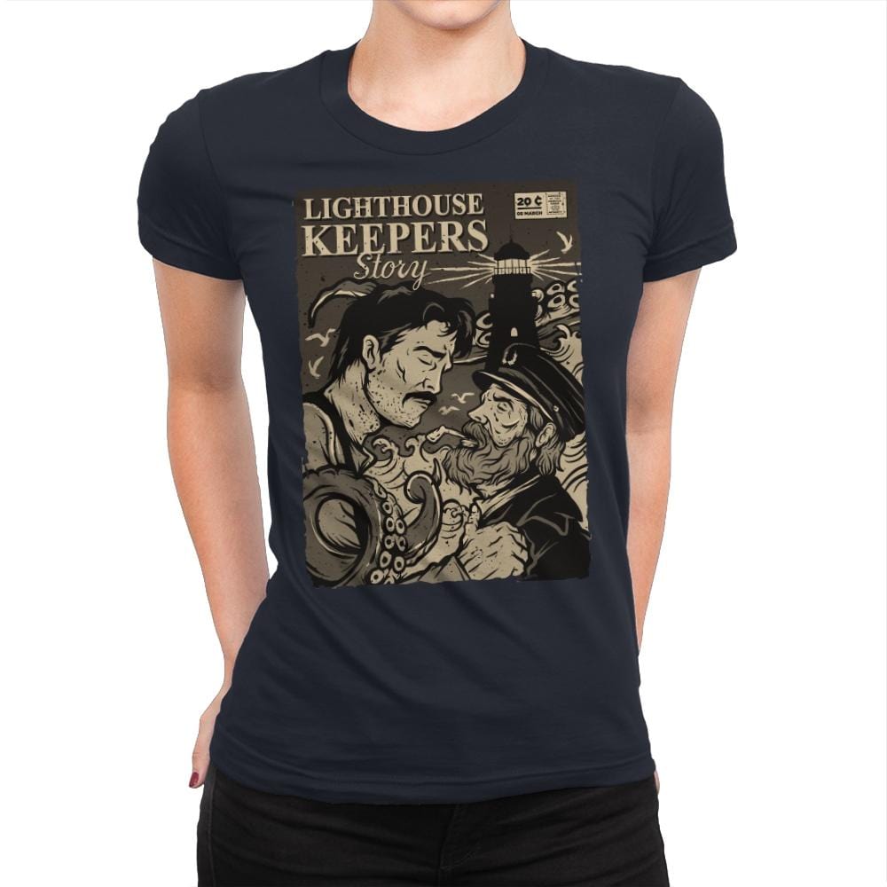 Lighthouse Keepers Story - Womens Premium T-Shirts RIPT Apparel Small / Midnight Navy