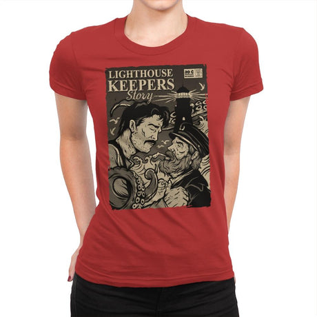 Lighthouse Keepers Story - Womens Premium T-Shirts RIPT Apparel Small / Red