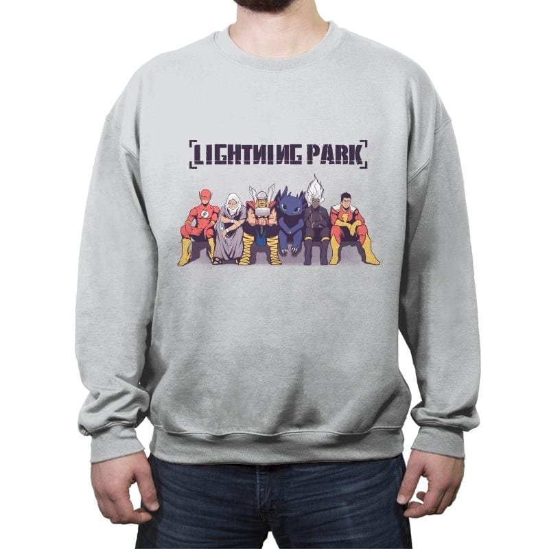 LIGHTNING PARK - Crew Neck Sweatshirt Crew Neck Sweatshirt RIPT Apparel Small / Sport Gray