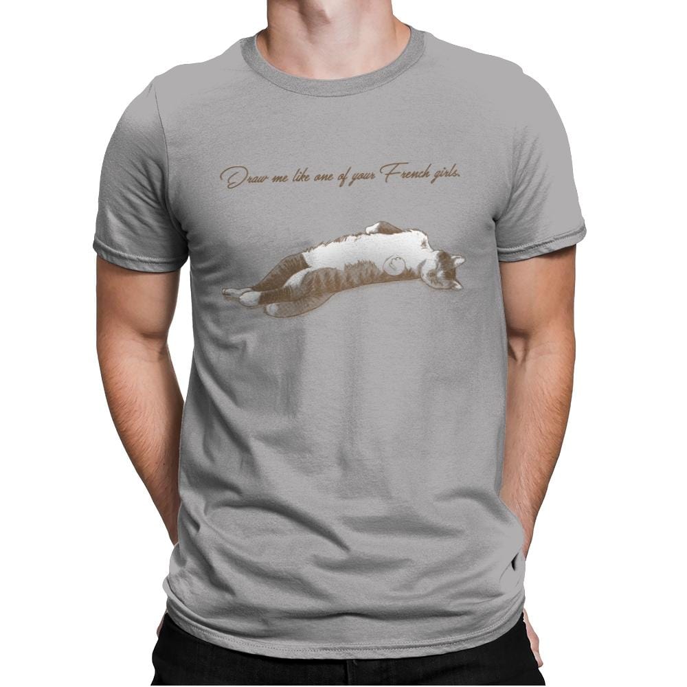 Like One of Your French Girls Exclusive - Mens Premium T-Shirts RIPT Apparel Small / Light Grey