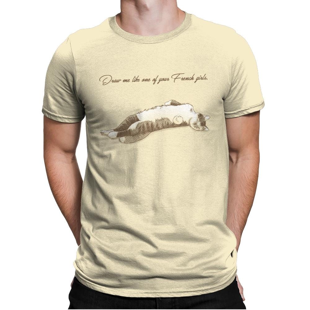 Like One of Your French Girls Exclusive - Mens Premium T-Shirts RIPT Apparel Small / Natural